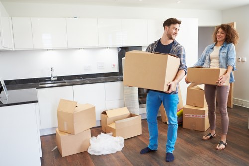 Careful loading of furniture during a home relocation
