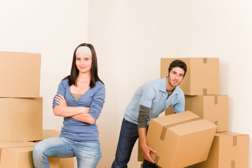 Moving boxes and desk items from a Sidcup student property