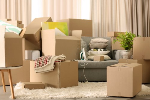 Furniture and box loading support for a Sidcup moving job