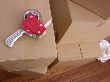 Student belongings being handled for a move in Sidcup