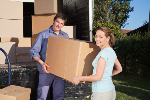 Furniture and boxes being loaded for a Sidcup house removal