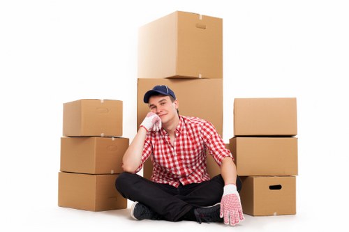 Delivery and unloading during a professional moving service